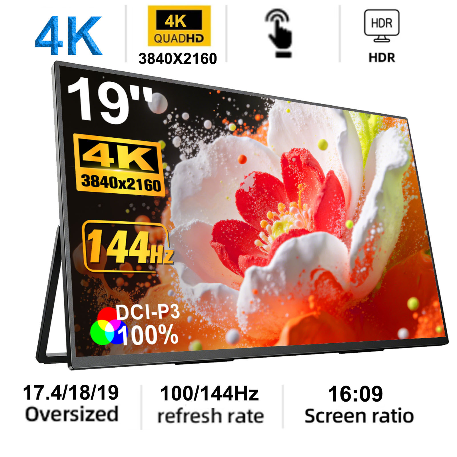 Gaming Console Connect With Phone - 4K Gaming Portable Monitor 17.4/18.5/19 Inch