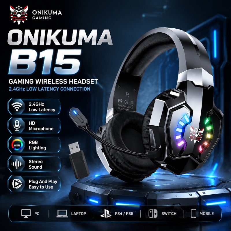 ONIKUMA B15 Gaming Headset Wir - огляд і ціна Gaming Console Apple