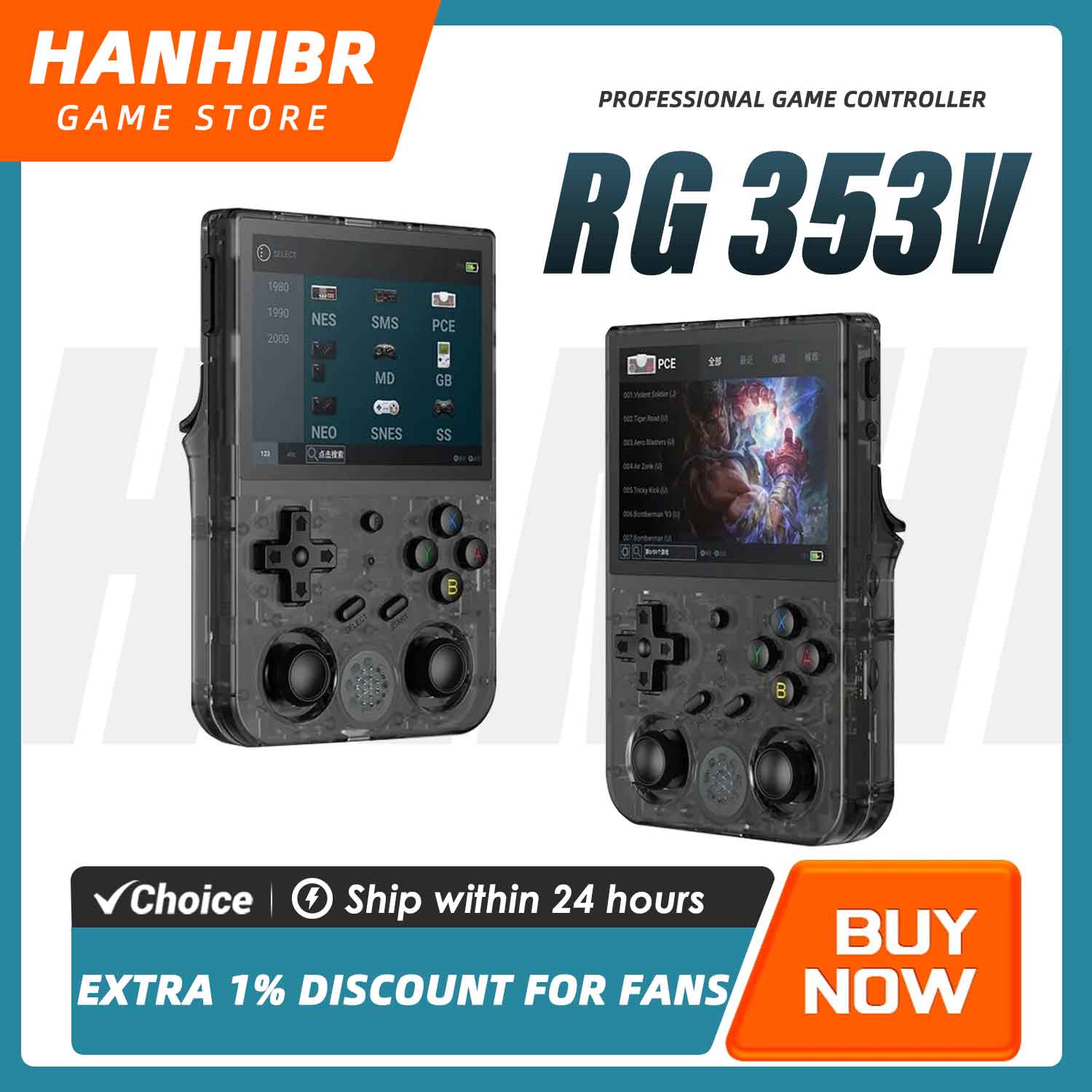 ANBERNIC RG353V Dual OS Retro  - огляд і ціна Gaming Console Car